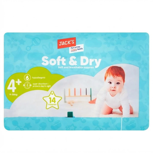 Jacks soft dry size - dry, 4+